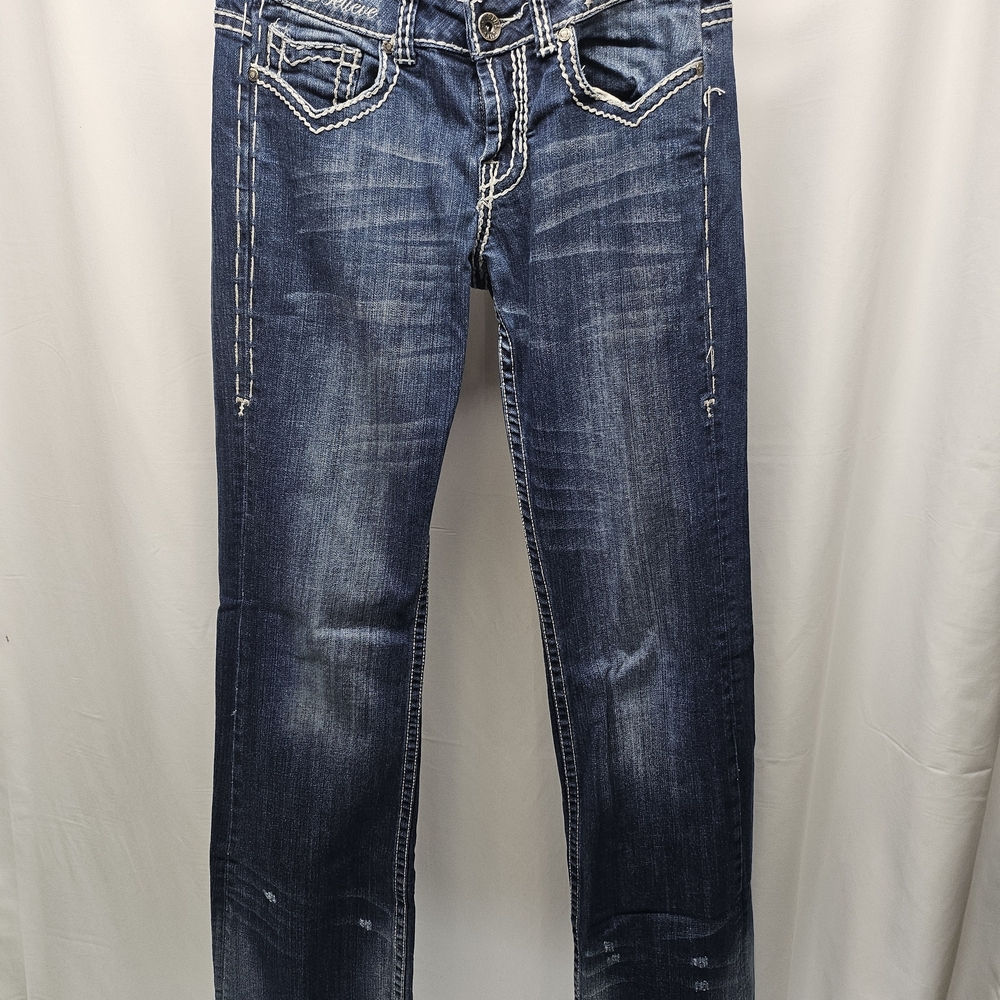 Cowgirl Tuff Men's Dark Blue Straight Jeans